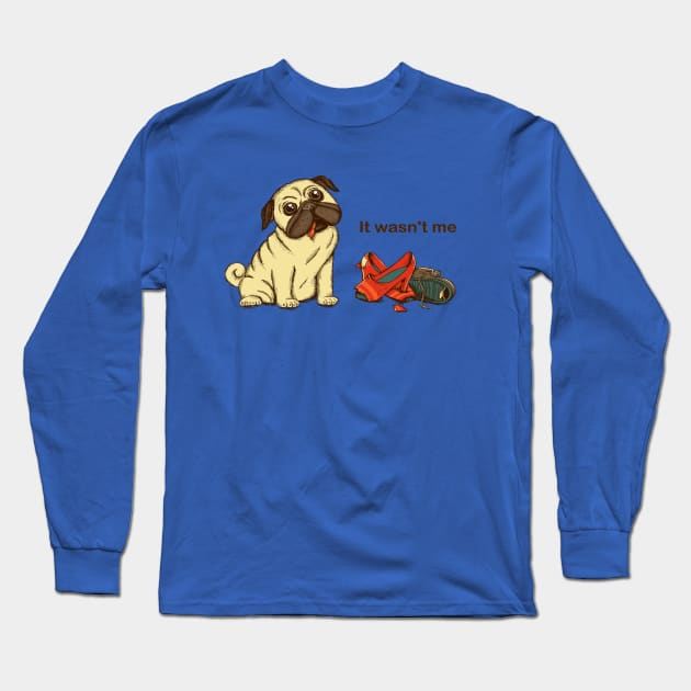 Dog and shoes Long Sleeve T-Shirt by coffeeman